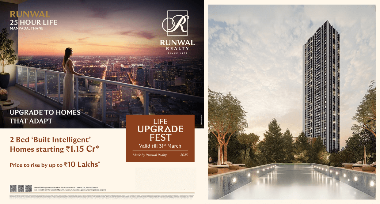 Runwal 25 Hour Life Thane offer banner