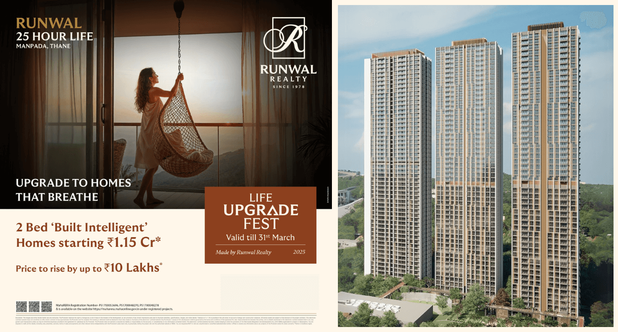 Runwal 25 Hour Life Thane offer banner